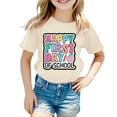 thumbnail image 4 of LEKDFST Kindergarten Graphic Tees for Kids Girls Boys Back to School T Shirt Watch Out Kindergarten Here I Come Graphic Tops Beige 3-4 Years, 4 of 4