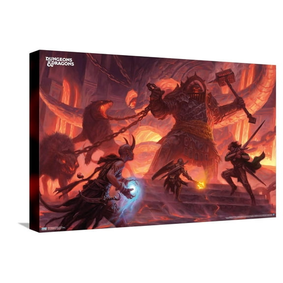 Dungeons and Dragons - Fire Giant Canvas Wall Poster, 14.725" x 22.375"