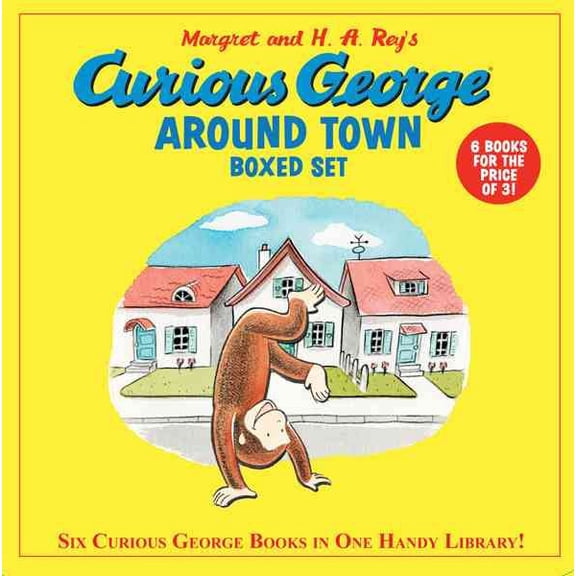 Pre-Owned Curious George Curious George Around Town 6-Book Box Set: 6 Favorite 8x8s!, (Paperback)