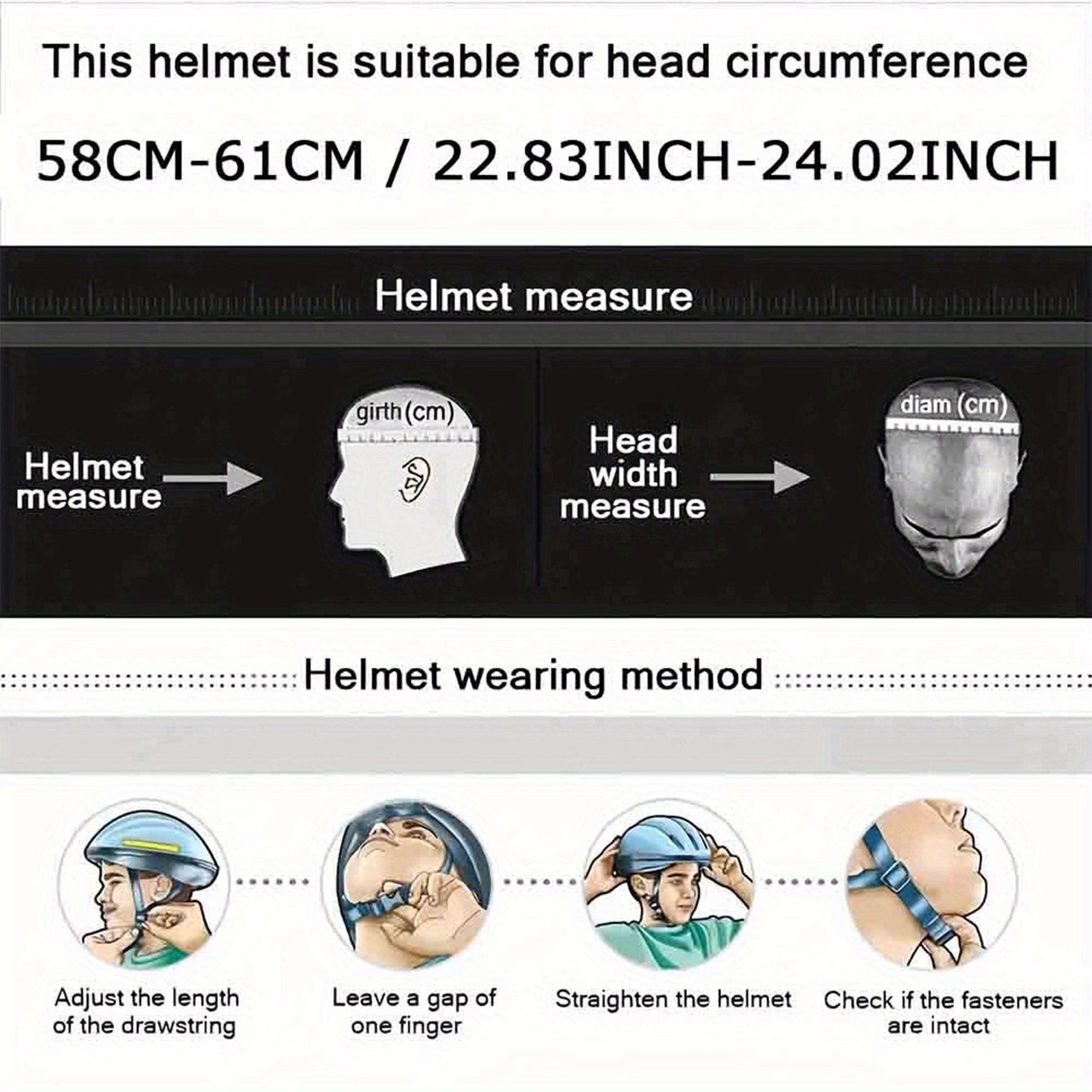 GUB Men's Road Cycling Helmet (Fits Head Circumference 22.83-24.02inch)