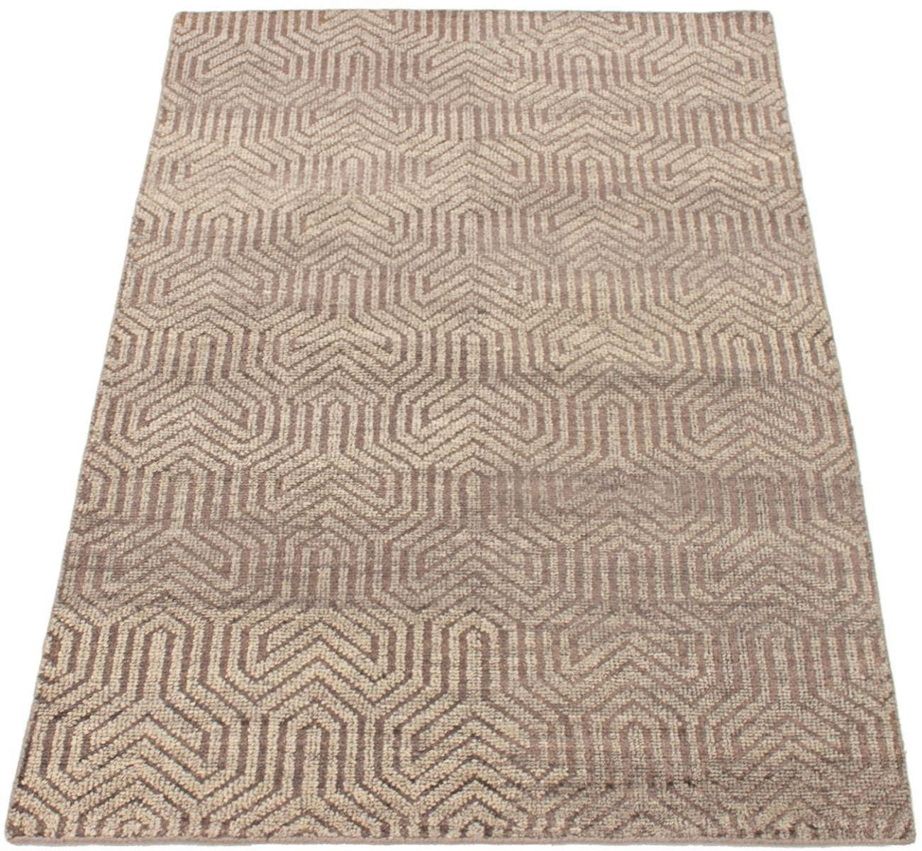 ECARPETGALLERY 5'2" x 7'10" Moroccan Tangier Hand-knotted Area Rug for Living Room, Dining Room and Bedroom in Grey