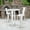 White, variant on Emma + Oliver Commercial 30" Round White Metal Indoor-Outdoor Bar Table Set-2 Cafe Stools