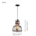 thumbnail image 2 of Xtricity - Pendant Light, 8.7 '' Width, From the Mila Collection, Gray, 2 of 3