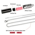 thumbnail image 2 of Diffuser Necklaces Set Essential Oil Diffuser Pendant Aromatherapy Cylinder Container Locket 316L Stainless Steel Couple Necklaces with 20 Felt Pads Gift Set, 2 of 2