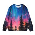 thumbnail image 4 of Staki Kids Christmas Sweatshirt Crewneck Little Girls Sweatshirts Cotton Long Sleeve Crewneck Pullover Toddler Kids Winter Warm Shirt Sweater Tops(Blue,5-6 Years), 4 of 4