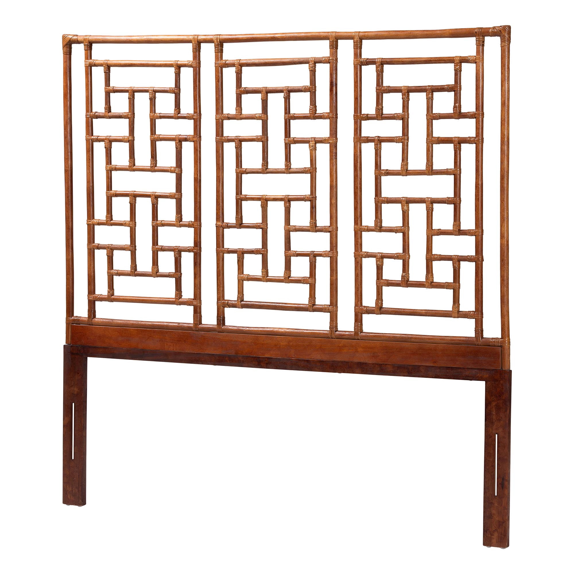 bali & pari Jamuna Boho Headboard, King, Marbled Tortoise Brown