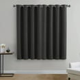 thumbnail image 3 of (2 pack) Better Homes & Gardens Solid Woven Textured Grommet Blackout Curtain Panel, 1-Piece, Black, 50" W x 63" L, 3 of 6