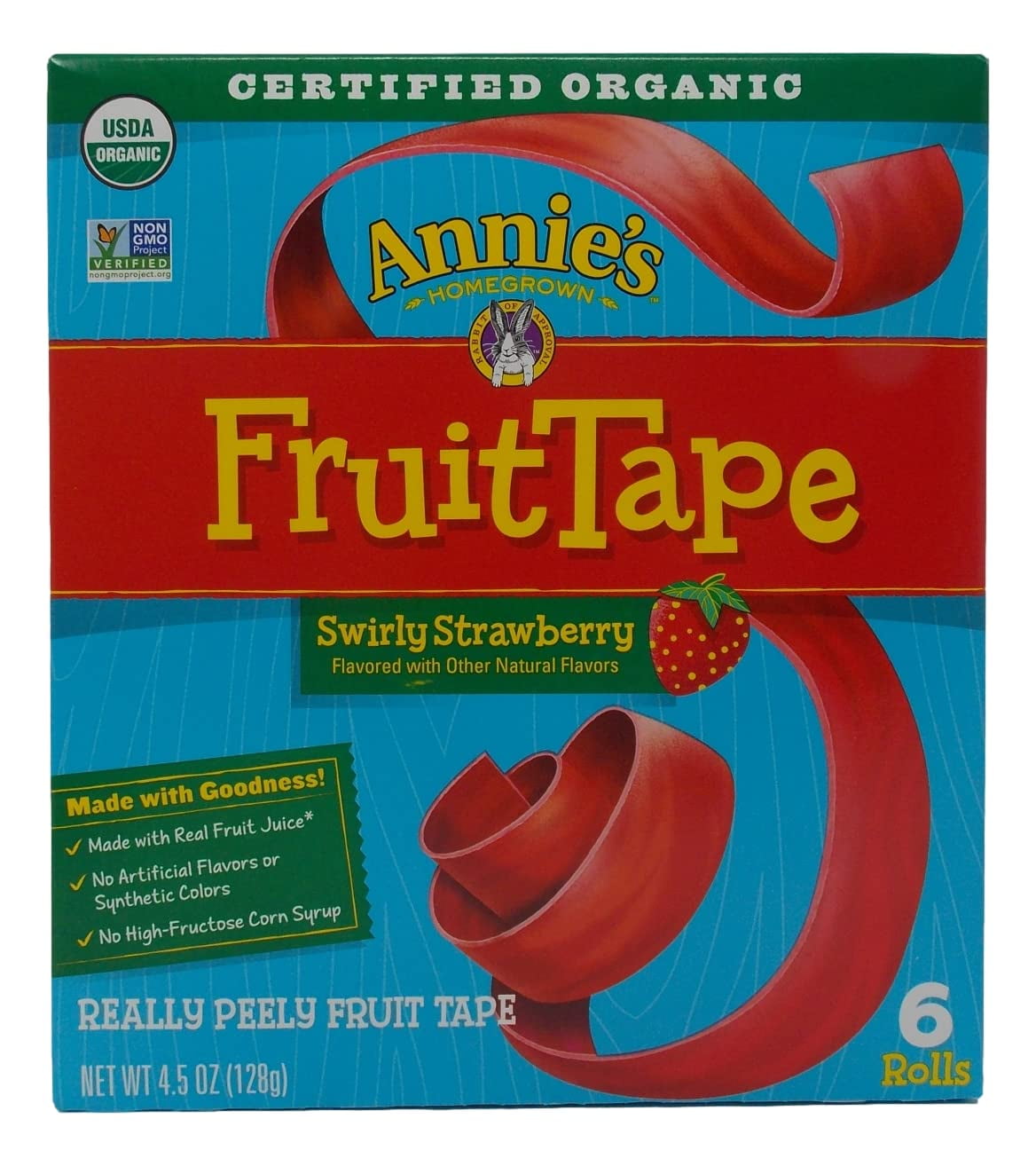 Annie's Organic Fruit Tape Snack 2 Flavor Variety (1) Box Each: Swirly Strawberry (6 Count), Bendy Berry Strawberry Variety (12 Count) + MerlinsMart Zine