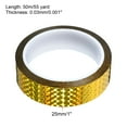 thumbnail image 2 of 25mm x 50m Prism Tape, Holographic Reflective Self Adhesive for DIY Art Craft Wrapping Decoration, Gold, 2 of 5