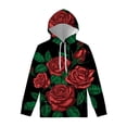thumbnail image 2 of Sudadera con capucha con estampado 3D de flores de rosas coloridas para hombre y mujer, jersey con estampado floral de Harajuku, ropa de calle para primavera y otoño, 2 of 5