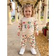 thumbnail image 4 of RUINIXCW Toddler Girl Boy Christmas Outfit Long Sleeve Pullover Sweatshirt and Pants, 4 of 7