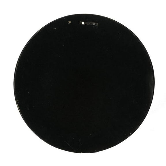 HomeRoots 484986 24 in. Dark Brown Distressed Wood Round Framed Accent Mirror