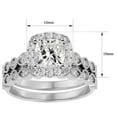 thumbnail image 5 of SuperJeweler 2 Carat Cushion Shape Diamond Bridal Set In 14 Karat White Gold For Women, 5 of 6