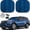 METALLIC BLUE, variant on 2-Piece Windshield Sun Shade - Foldable Car Front Window Sunshade for Most Cars SUV Truck Heat Blocker Visor Protector Blocks Max UV Rays and Keeps Your Vehicle Cool