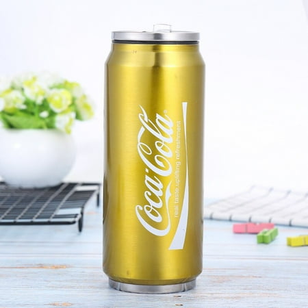 

Creative Cola Thermos Bottle Stainless Steel Water Bottle Travel Car Vacuum Flasks Drink Mug Office Portable Straw Insulated Cup
