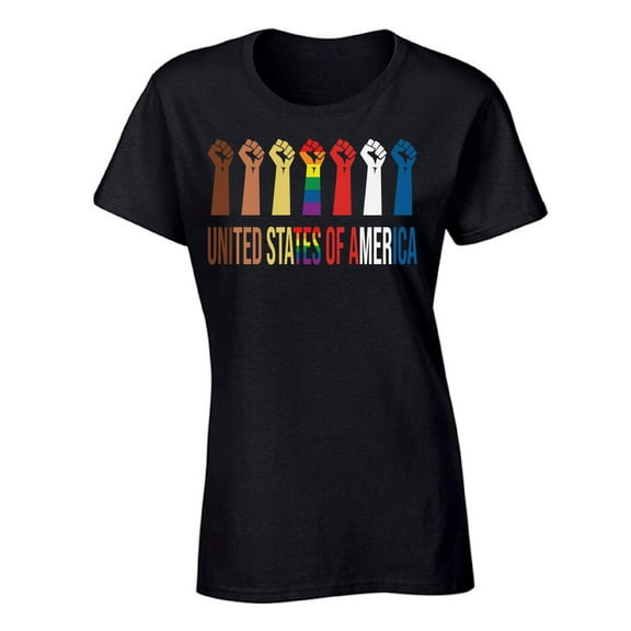 T Shirt LGBT Shirt Pride We Are United States of America Women Shirt We Rise Together Shirt USA Shirt