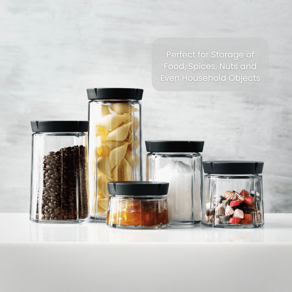 Rosendahl Grand Cru Storage Jar, 33.8 oz - 1 Piece, Clear/Black