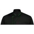 thumbnail image 2 of &nbsp;Men Black With Multicolours Piping Polycotton 3/4 Sleeve Chef Coat Kitchen Bakery & Proffesional Chef coat, 2 of 5