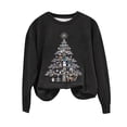 thumbnail image 2 of Riecok Christmas Fall Crewneck Hoodless Sweatshirt Womens Long Sleeves Winter Christmas Funny Graphic Oversized Soft Fashion Outfit Holiday Sweatshirts Pullover Blouse Tops Multicolor M, 2 of 4