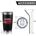 thumbnail image 4 of I Am Currently Unsupervised 20 Oz Insulated Tumblers with Lid & Straw Double Wall Stainless Steel Tumbler Cups Coffee Mug | Funny Sarcastic Birthday Christmas Gifts Idea for Men Women (Black), 4 of 6