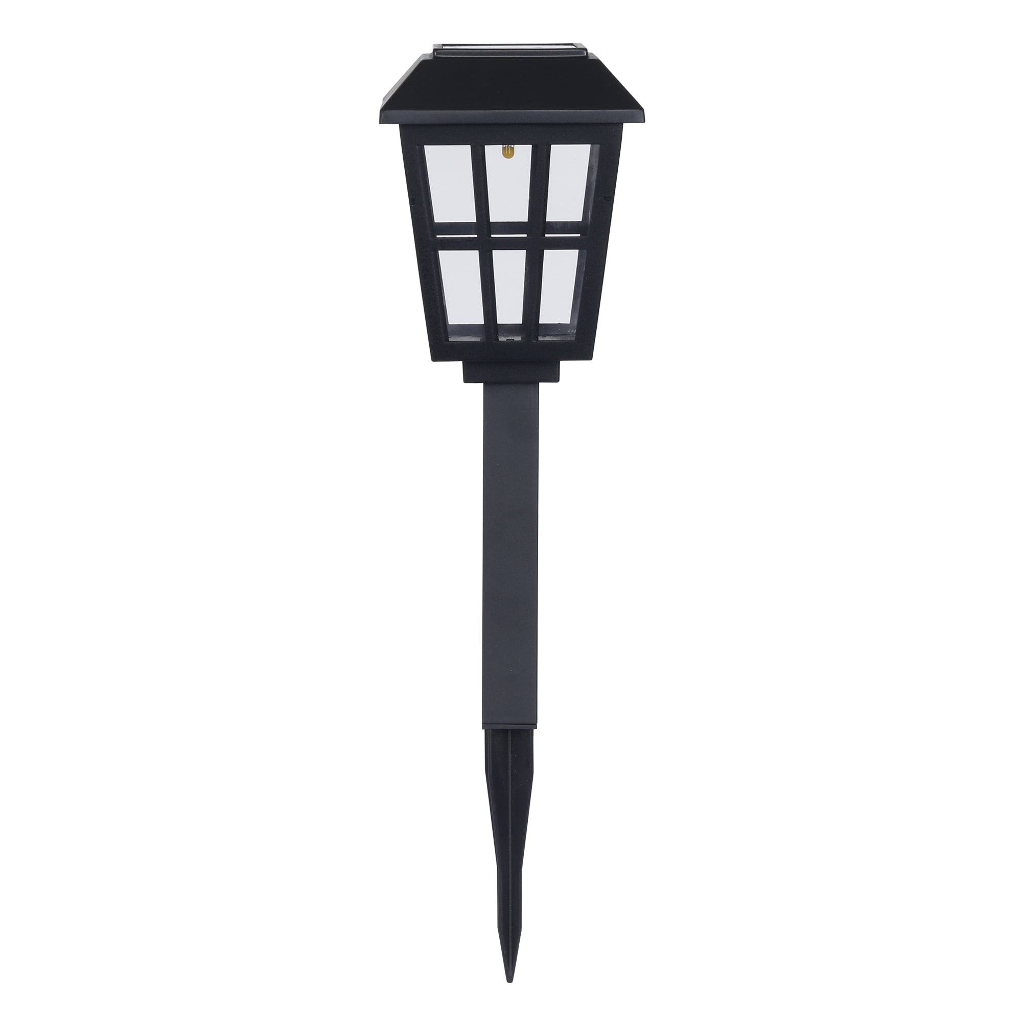 Mainstays Solar Powered Black Square Design LED Path Light, 5 Lumens