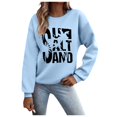 thumbnail image 1 of EHQJNJ Chandail en Molleton pour Femmes Graphique Western Nouveau Pull à Col Rond Imprimé pour Femmes Pull à Manches Longues de Rue Sweat à Capuche Épaules Dénudées Chandails en Molleton Col Rond Femmes Coupé, 1 of 4