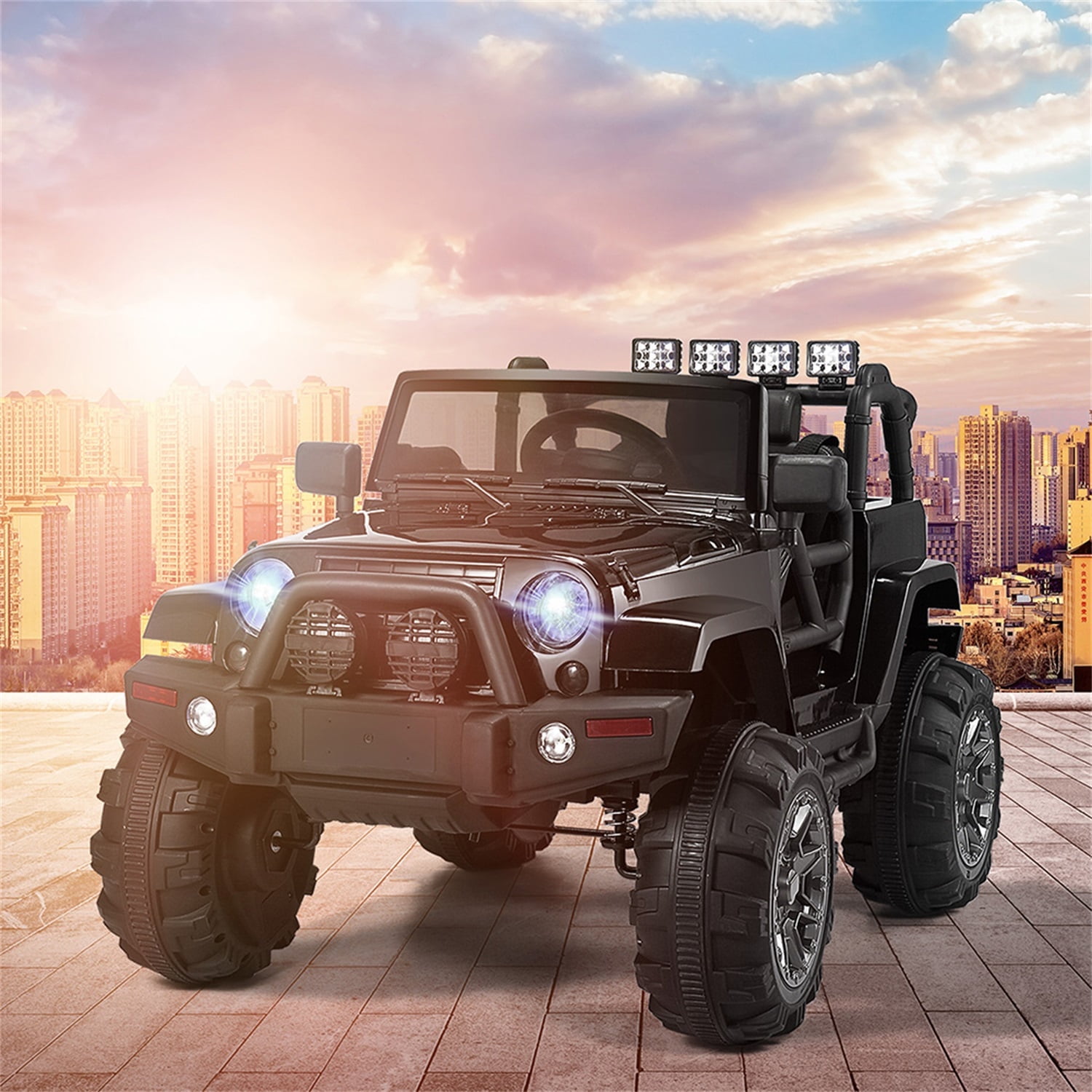 CIPACHO 12V Kids Ride On Cars Truck, 3 Speeds Toddler Motorized Vehicles, Ride on Toys with Remote Control for Girls Boys, Indoors and Outdoors, Black