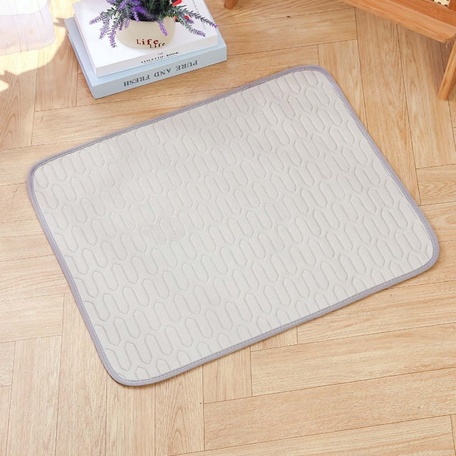 Alfombrilla de verano de seda de hielo para perros y gatos, 30x40 cm, alfombrilla refrescante para dormir, alfombrilla lavable para sofá de mascotas para clima cálido