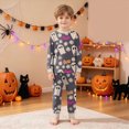 thumbnail image 2 of KPVEVIQ Kids Halloween Skeleton Pajamas Sleepwear Toddler Girls Boys Skull Halloween Pjs Sets,3-4 Y, 2 of 9