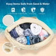 thumbnail image 4 of Bolsa de Playa F-color Impermeable y a Prueba de Arena de Gran Capacidad Marfil, 4 of 9