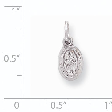 10K White Gold ST. CHRISTOPHER MEDAL 