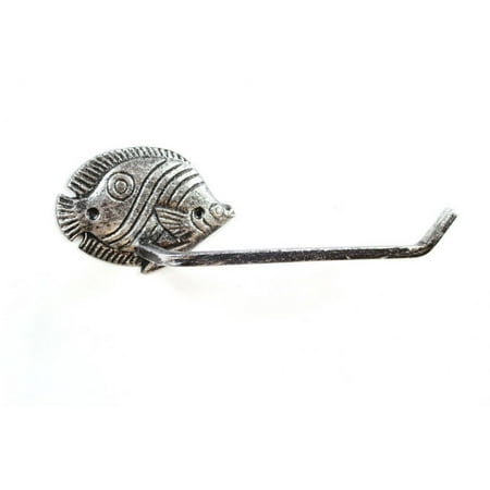 - Rustic Silver Cast Iron Butterfly Fish Toilet Paper Holder 11