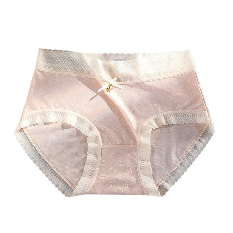 M-XL Women's Cotton Underwear Girls' Cute Flower Briefs Mid Waist