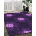 thumbnail image 2 of Ahgly Company Indoor Rectangle Patterned Dark Orchid Purple Area Rugs, 7' x 9', 2 of 6