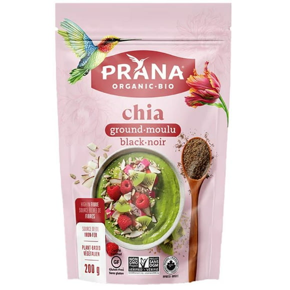 Prana Org Ground Black Chia Seeds 200g