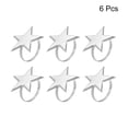 thumbnail image 3 of Uxcell Napkin Rings, 6 Pack 40mm Inner Diameter Alloy Star Napkin Buckles, Silver Tone, 3 of 5