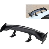 Taplcvy-Universal Mini Car Spoiler Wing 9.65", Carbon Fiber Look ABS Rear Tail Wing for Sedan SUV Hatchback, Self-Adhesive Lightweight Car Trunk Tail Fin, Aerodynamic Auto Decor & Stability Enhancer