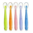 thumbnail image 2 of 5-Pack, First Stage Baby Infant Spoons, Soft Silicone Baby Spoons Training Spoon for Infant, 2 of 7