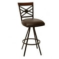 thumbnail image 2 of Armen Living Zoe 26" Transitional Armless Barstool In Coffee and Auburn Bay Metal (LCZO26BABR), 2 of 2