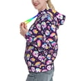thumbnail image 2 of Xecao Skull colorful mushroom rainbow Pattern Hoodies for Women Sweatshirts Long Sleeve Sweatshirts Pullover Outfits with Pocket-Large, 2 of 7