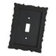 thumbnail image 2 of Placa de cubierta para interruptor de lámpara, cubierta de tomacorriente, negra, clásica, retro, decorativa, clásica para dormitorio, cocina, sala de Estilo A, 2 of 8