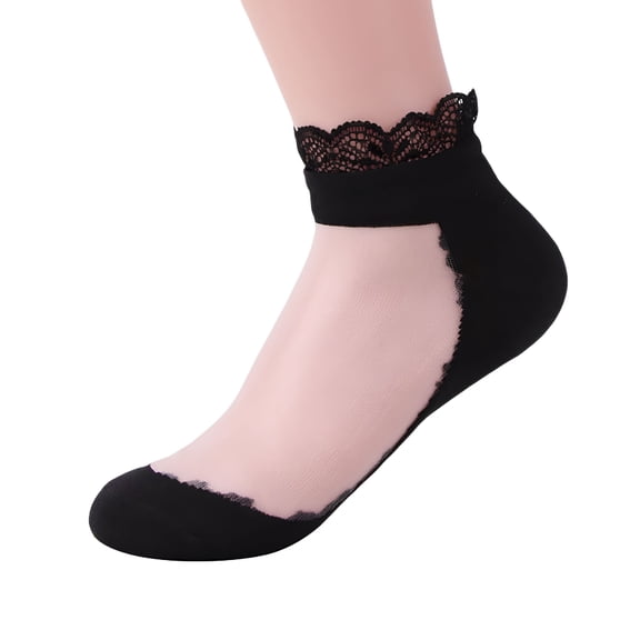 TELOLY Socks for Women Mesh Breathable Women's Socks Solid Casual Socks Short Stockings Boat Socks