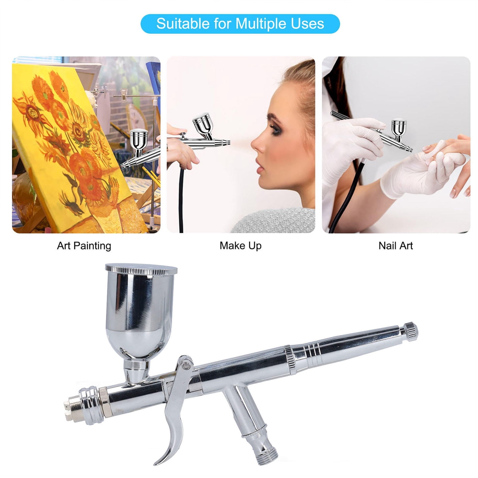 BIMZUC Air Paint Spray Gun Versatile Mini Portable Handheld Airbrush Kit for Cake Decoration Mould Coloring Art Painting Model Furniture Repair Tools