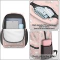 thumbnail image 4 of Unicorn and Star Pink Pattern 17" School Backpacks for Teens,Waterproof Oxford Fabric,S-Shape Padded Straps for School,Travel,Hiking,Camping, 4 of 6