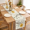 thumbnail image 3 of Table Runner 120 Inches Long for Kitchen Dining, Bees Branches Dresser Scarf Farmhouse, Dining Table Decorations for Wedding/Parties, Farmhouse Spring Botanical Elegant 13 x 120 In, 3 of 8