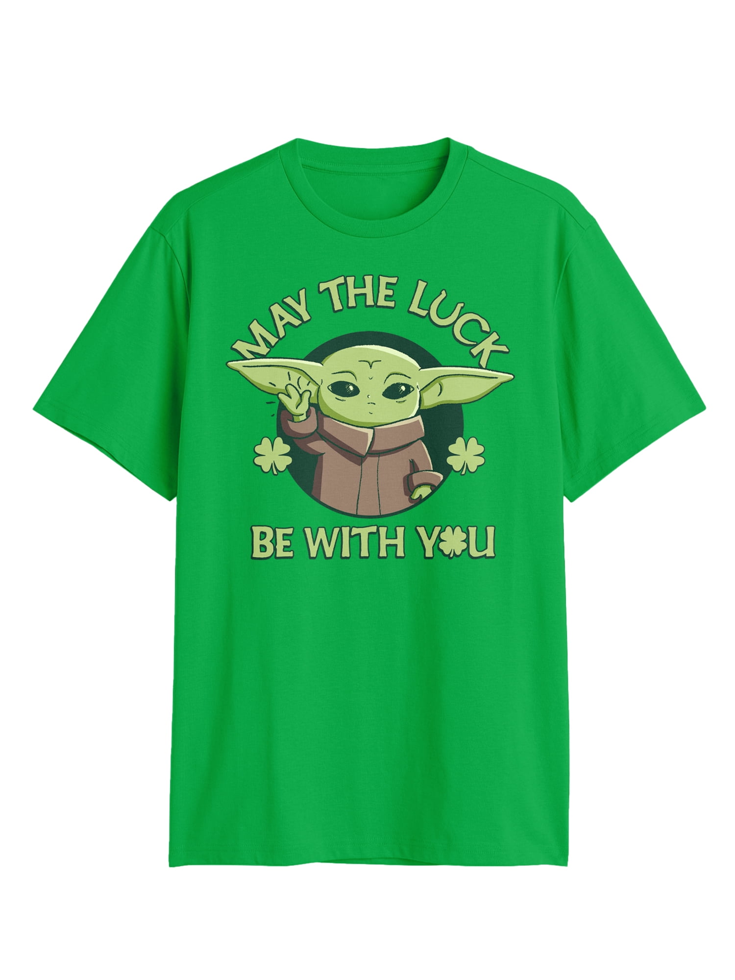 Star Wars, Men's & Big Men's St. Patrick's Day Graphic Tee, Grogu Luck, Sizes S-3XL