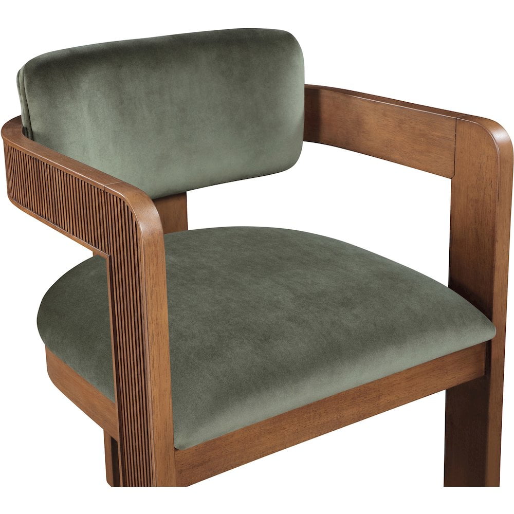 Meridian Furniture Sacha Green Velvet Dining Chair, Set of 2