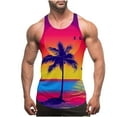 thumbnail image 1 of EGNMCR Débardeur à Col Rond Débardeur pour Homme Dégradé Incolore Imprimé Col Rond Bretelle Fine Dos Dégagé Régulier Débardeur de Sport Décontracté Blouses Homme Hauts, 1 of 4