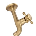 thumbnail image 4 of Grifo vintage de latón macizo para montaje en pared, grifo para agua fría individual para fregadero de cocina, fregona, piscina (largo), 4 of 14