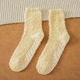thumbnail image 3 of Sonducket 1 par de calcetines de poliéster para mujer, reutilizables, elegantes, informales, transpirables, térmicos, antideslizantes, para Medias Amarillo, 3 of 6
